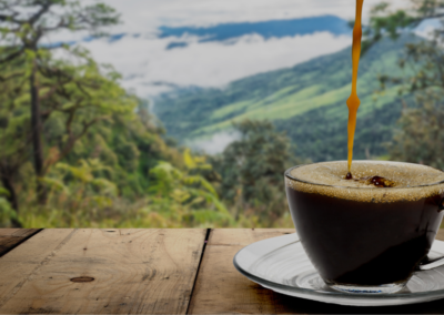 coffee pouring into a cup